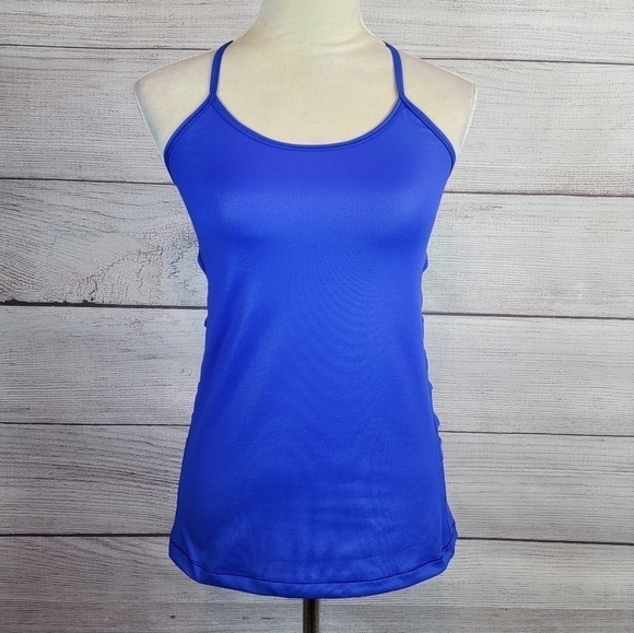 90 Degree By Reflex Side Slits Tank Top Deep Blue Size Medium - Picture 1 of 6